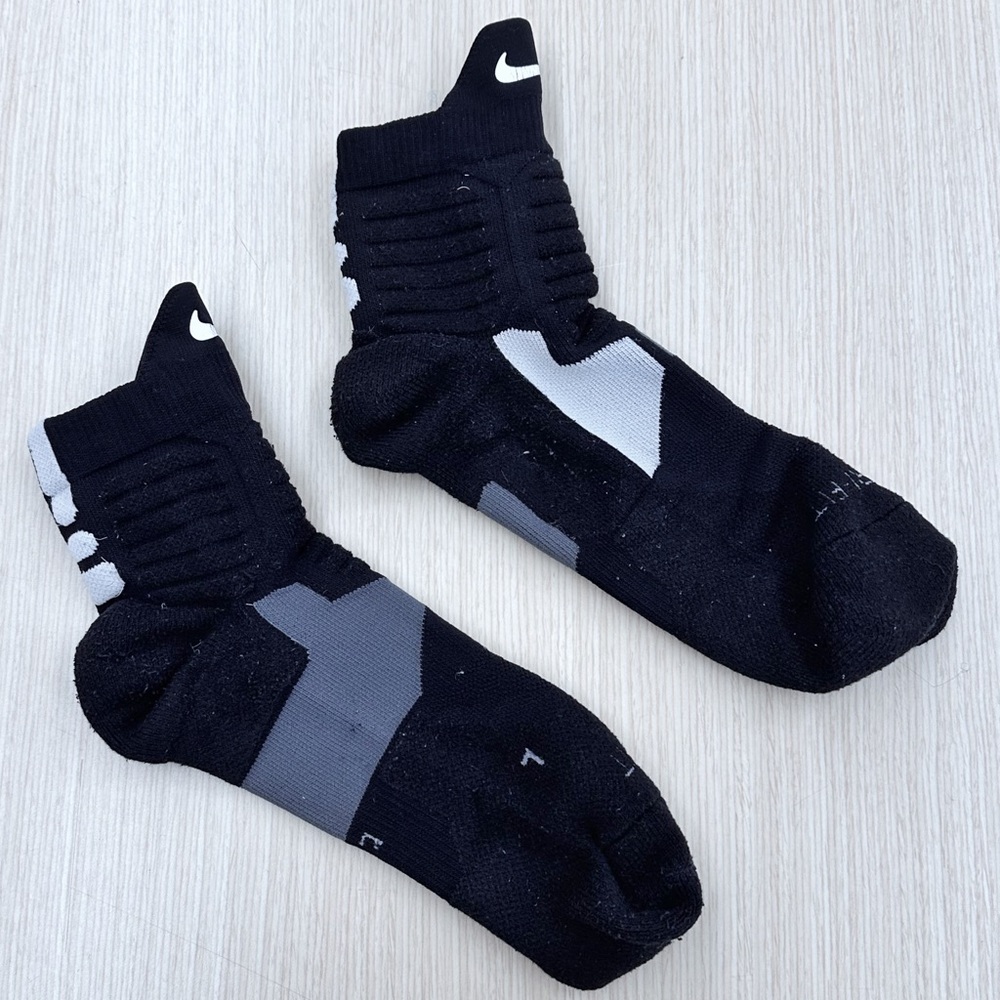 Nike Black and Gray Athletic Socks